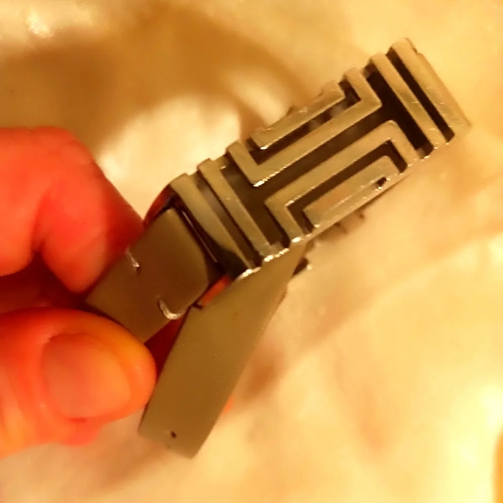 Tory Burch gray rubber Fitbit cover double strand